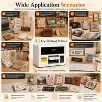 Impresora UV Plana de Escritorio A4 para Carcasas de Teléfono, Acrílico, Metal, Madera, Vidrio, Impresión Personalizada para Uso Doméstico y Comercial