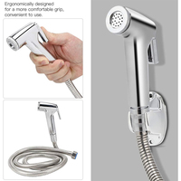 IFAN Ensemble de pulvérisateur de bidet WC auto-nettoyant en plastique ABS haute pression, type Shattaf, pour salle de bain