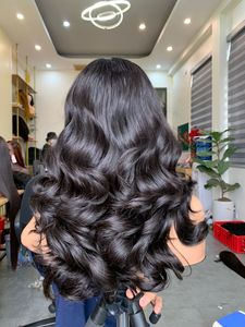 Cheveux remy vierges les plus populaires meilleure vente de beaux paquets ondulés vietnames avec dentelle frontale - Product Image 5