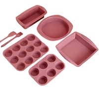 Ensemble d'outils de cuisson en silicone pour moules à gâteaux, pour four domestique, pour pain de mie, biscuits, pâtisseries, moules à muffins, couleur unie