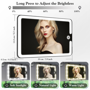 Specchietto per il Trucco da Auto MoonlitGlow con Etichetta Privata, Personalizzabile 1X/10X/20X, Ricaricabile, Basso MOQ, Pronto per la Vendita al Dettaglio, Personalizzato ODM OEM - Product Image 4