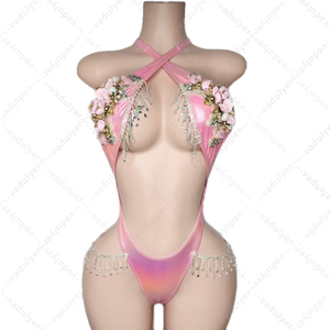 Abbigliamento da ballo in strass con strass in metallo, - Product Image 3