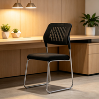 Nouvelle Chaise Empilable en Tissu avec Pieds Métalliques pour Restaurants, Salles à Manger, Réceptions, Visiteurs et Événements
