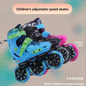 Grands patins <span class=keywords><strong>à</strong></span> <span class=keywords><strong>roulettes</strong></span> pour enfants, <span class=keywords><strong>chaussures</strong></span> de patinage de vitesse professionnelles, patins <span class=keywords><strong>à</strong></span> glace de course pour débutants, garçons, filles, adolescents - Product Image 5