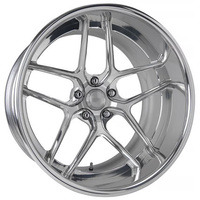 RCSR Direct Factory Jantes forgées à déport profond 5x127 5x115 de 22, 24, 26 pouces, à grand déport, chromées brossées pour Chevy Oldsmobile