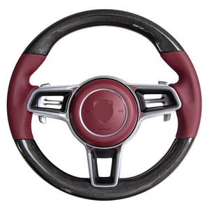 Volante de coche de cuero de fibra de carbono personalizado Porsche Cayman <span class=keywords><strong>Macan</strong></span> Panamera accesorios para modelos 918 911 718 970 971 958 - Product Image 4