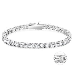 5MM 4MM 3MM <b>Sterling</b> <b>925</b> <b>Silver</b> Children's Iced Zircon Jewelry 14K 18K White Gold Plated Tennis <b>Bracelet</b> - Product Image 1