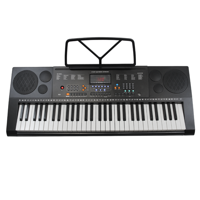 Factory Wholesale 2 Teaching Modes 61keys English Panel Black Keyboard Set