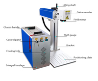 Machine de gravure de marquage laser à fibre Raycus Mopa sur métal Lightburn Jpt Mopa M7 Puissance laser 20W 30W 50W 60W 100W