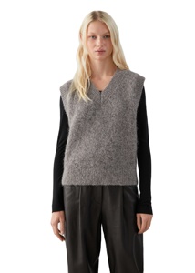Custom LOGO <strong>Women</strong> Sweater Vest <strong>Sleeveless</strong> Knitwear Fitted Wool Knit Top Knitted <strong>Jumper</strong> Pullover Short Sweater Vest <strong>for</strong> <strong>Women</strong> - Product Image 2