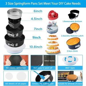 635 pièces Kit de décoration de gâteau fournitures en acier inoxydable moules <span class=keywords><strong>à</strong></span> ressort buses de glaçage plateau tournant sacs <span class=keywords><strong>à</strong></span> tuyauterie <span class=keywords><strong>support</strong></span> de <span class=keywords><strong>support</strong></span> - Product Image 2