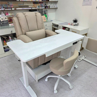 Station de pédicure électrique blanche Yicheng, moderne et simple, avec repose-pieds réglable, équipement professionnel pour salon de manucure, pour les soins des pieds