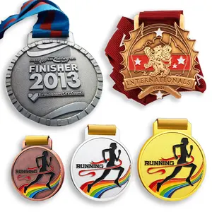 Medali kustom pabrikan logam olahraga 3d medali Taekwondo 2023 emas perak tembaga Kung Fu Judo Jiu Jitsu Karate medali internasional