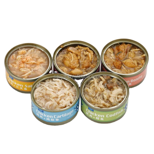 อาหารสัตว์เลี้ยงแบบเปียก OEM/ODM อาหารกระป๋องออร์แกนิก รสไก่ ปลาค็อด ปลาแซลมอน ปลาทูน่า อาหารแมวและสุนัขแบบเปียกชนิดผสมธัญพืช - Product Image 6