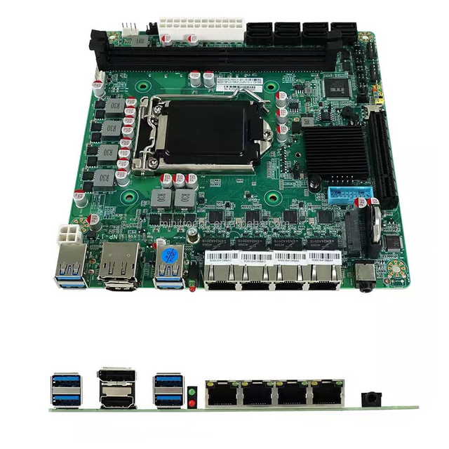 C236 4*i226 Ethernet Celeron / Pentium / Core I3/i5/i7 6th/7th/8th/9th LGA1151 Socket Server Motherboard DDR4 M.2 8*SATA 3.0