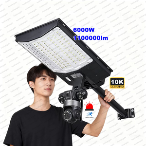 Ngoài trời 1100000lm 6000W IP67 năng lượng mặt trời Vườn đường phố ánh sáng 10K UHD 4 ống kính IP không dây PTZ 4G Wifi CCTV giám sát Camera An Ninh - Product Image 1