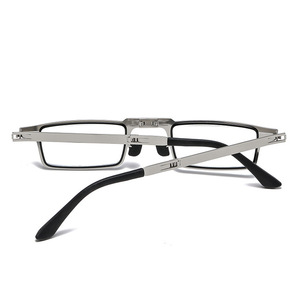 Gafas de lectura plegables con marco de aleación para hombre y mujer, anteojos para <span class=keywords><strong>presbicia</strong></span> con rotación, patas telescópicas - Product Image 5