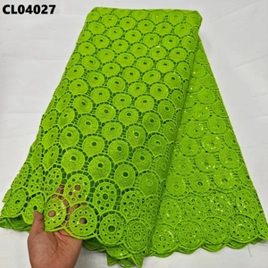 Cổ Điển Đào Tan Trong Nước Sữa Lụa Dây Ren Vải Trắng Voan Rỗng Guipure Ren Vải Với Đá Thạch - Product Image 4