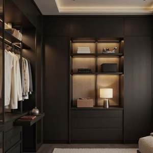 Modern-style Wooden Freestanding Bedroom <b>Wardrobes</b> with Light Design for Apartment Home Furniture-MDF DIY - Product Image 2
