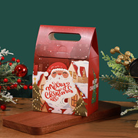 Boîte cadeau de Noël en papier à motif de bonhomme en pain d'épices mignon, idéale pour chocolats et biscuits, parfaite pour les fêtes de Noël (vente en gros)