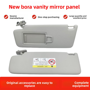 Pare-soleil de pare-brise avant de voiture avec miroir de courtoisie pour VW <span class=keywords><strong>Bora</strong></span> Santana Skoda Octavia, isolation thermique, ajustement personnalisé - Product Image 3