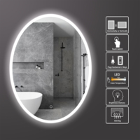 Luxury Custom Large Touch Sensor Screen LED Bath Mirror Lighting Modern Home Decor Wall Vanity for Bathroom Made Guangdong China