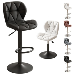 Chaise de bar moderne en cuir la plus vendue, tabouret de bar pivotant de haute qualité, chaise haute de comptoir en cuir, tabouret de bar de cuisine, chaise haute - Product Image 1