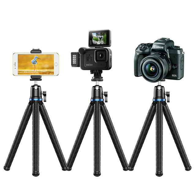 APEXE Portable Octopus Tripod Phone Mount Flexible Desktop Stand for iPhone Android Camera Outdoor Shooting