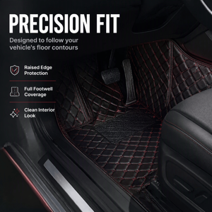 Set Completo 4 Pezzi Tappetini Auto 5D in TPE di Lusso Antiscivolo Durevoli Impermeabili Stile Sportivo per Tutte le Stagioni - Product Image 3