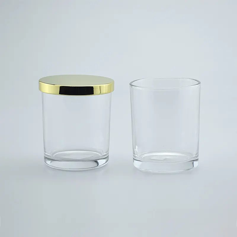 Barato 4oz 8oz clara etiqueta do cliente vidro frasco vazio com tampas de metal