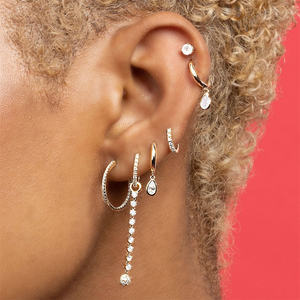 أقراط فواماي الجميلة ، أقراط دائرية ضيقة باللون الأخضر والأزرق والبرتقالي والوردي وحجر العقيق ، حجر الميلاد الياقوت ، أقراط متدلية للهدايا - Product Image 2