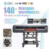 Imprimante DTF UV Yinghe 600 à 3 têtes, impression haute vitesse, adaptée à l'impression personnalisée sur bois, verre et plastique