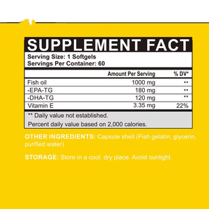 OEM/ODM huile de poisson 500mg,1000mg huile de foie de morue en vrac gélule supplément 1000mg oméga 3 huile de poisson gélules - Product Image 2