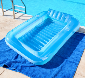 Cuscino Galleggiante Gonfiabile in PVC Resistente, <span class=keywords><strong>Letto</strong></span> d'<span class=keywords><strong>Acqua</strong></span> Singolo o Doppio Spesso con Portabicchieri per Relax in Piscina - Product Image 6