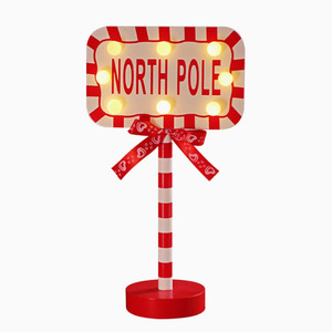 Lumière <span class=keywords><strong>de</strong></span> Noël LED en forme <span class=keywords><strong>de</strong></span> chapeau, veilleuse d'ambiance festive, ornement <span class=keywords><strong>de</strong></span> signalisation routière <span class=keywords><strong>de</strong></span> Noël, lumière décorative STOP - Product Image 1
