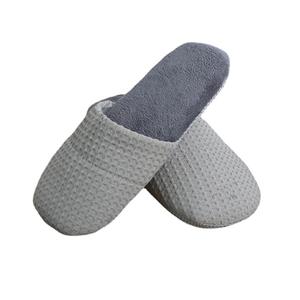 Échantillon gratuit de chaussons roses Chaussons en coton pour hommes et femmes Chaussons de maison lavables - Product Image 6