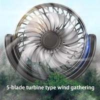 Ventilateur de siège de voiture USB double tête, 3 vitesses réglables, rotation à 360 degrés, silencieux, refroidisseur d'appui-tête arrière, ventilateur d'air portable