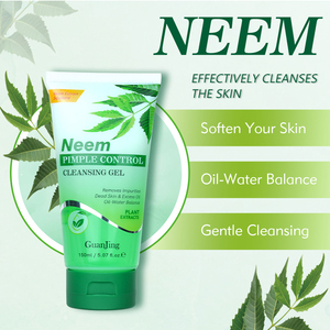 Fabricación Neem Face Cleans Wash Facial Oil-Water Balance Calmante Piel Suavizante Reparación Limpieza Face Wash Gel <span class=keywords><strong>para</strong></span> mujeres - Product Image 3