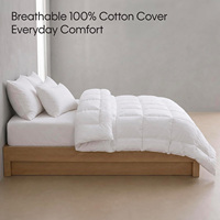 Couette alternative au duvet, enveloppe 100 % coton, respirante, hypoallergénique, literie pour hôtel et maison, 3 tailles disponibles, personnalisable