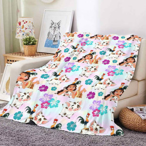 Manta de Felpa Ultra Suave, Cálida y Acogedora, con Diseño de la Princesa del Mar, Moana, para Niñas, Personalizable - Product Image 4