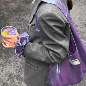 Sac fourre-tout de beauté en satin, sacs fourre-tout en PU brillant, sac fourre-tout lavable avec étiquette, 19 pouces, grande capacité, sac à main - Product Image 6