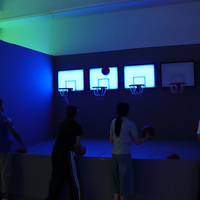Jeux de basket-ball interactifs jeu d'activation cerceaux de basket-ball LED RVB
