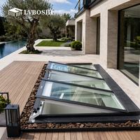 Ventanas de Techo de Aleación de Aluminio de Alta Calidad, Tragaluces Fijos Adecuados para Villas con Aislamiento Térmico y Diseño Minimalista
