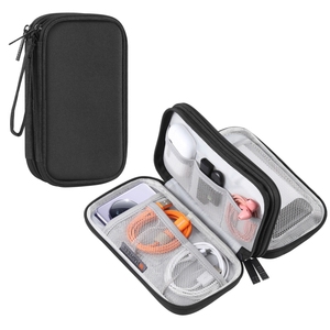 Sac de rangement de voyage personnalisé pour accessoires <span class=keywords><strong>électronique</strong></span>s, batterie externe, câble de chargeur, téléphone portable, écouteurs, double couche - Product Image 2