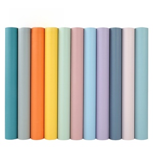 Carta da parati autoadesiva con texture in lino, adesivi murali in PVC colorati stile Morandi per <span class=keywords><strong>soggiorno</strong></span> e camera da letto - Product Image 3