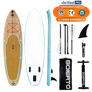 BOIERTO kommerzielles kundenspezifisches Holzmaserung-Dropshipping-Surfbrett großes Stand-Up-Paddle-Board
