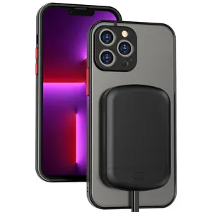 Capa protetora carregador rápido de 10000 mah, bateria portátil magnética para iphone 14 13 12 samsung galaxy z dobrd 4 s22