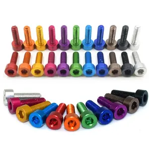 Chinese fasteners make colored screws anodic oxidation aluminum alloy round head hexagon socket bolts