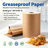 Papier d'emballage pour sandwichs et hamburgers, sans PFAS, imprimé sur mesure, résistant à la graisse, pour l'emballage de poulet frit et de restauration rapide