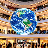 Écran LED sphérique souple publicitaire en promotion, mur vidéo, SDK OEM avec écran LED sphérique transparent pour intérieur
